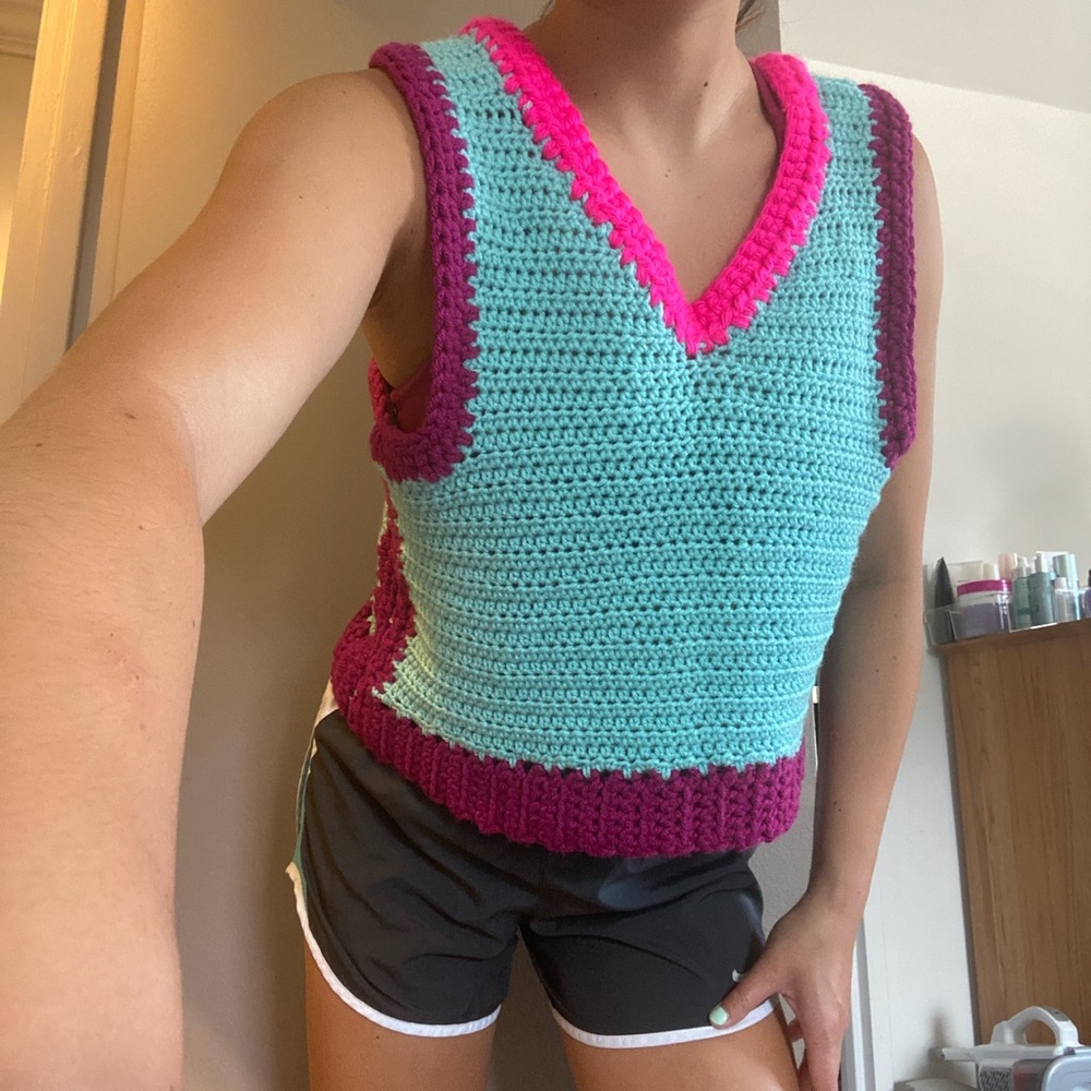 Crochet sweater vest